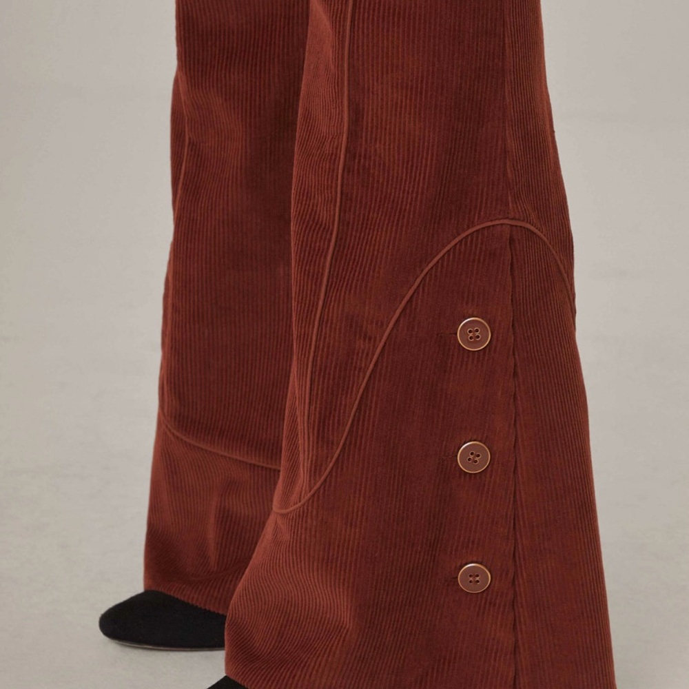 FARM Rio Brown Flare Pants - Picture 3 of 5